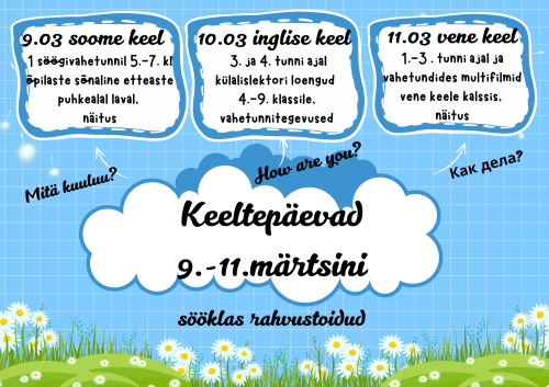 Uudised: Keeltepäevad 9.-11. märtsini