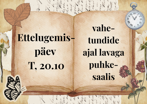 Uudised: Ettelugemispäev T, 20. oktoobril