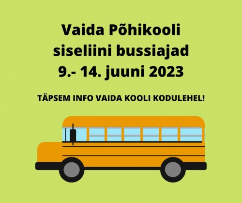 Rae valla siseliinide teenindamine 2022/2023 õa. viimastel koolipäevadel